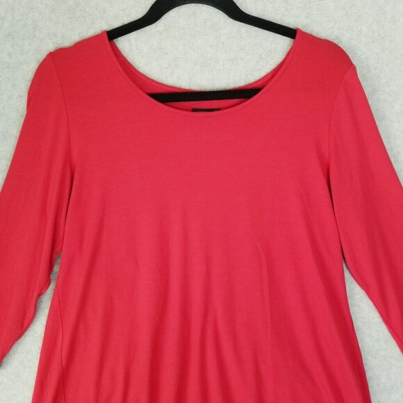 J.Jill Wearever Women's Size M Pleated Back Stretch Tunic Top Pull On Minimalist - Picture 2 of 8